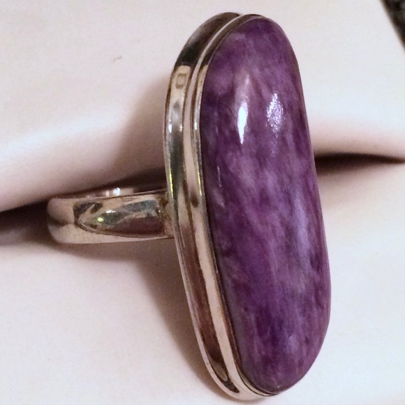Ring - sterling silver and Charoite - Picture 2 of 5